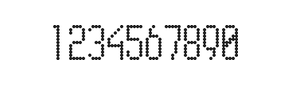 5×11数字点阵字体 ddN511AA1390