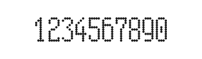 5×11数字点阵字体 ddN511AA1395