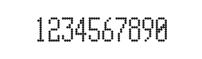 5×11数字点阵字体 ddN511AA1397