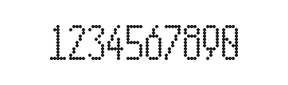 5×11数字点阵字体 ddN511AA1398