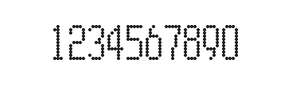 5×11数字点阵字体 ddN511AA1400