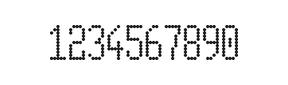 5×11数字点阵字体 ddN511AA1402