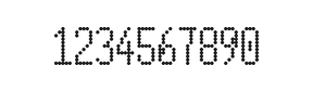 5×11数字点阵字体 ddN511AA1407