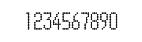 5×11数字点阵字体 ddN511AA1408