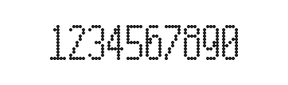 5×11数字点阵字体 ddN511AA1409