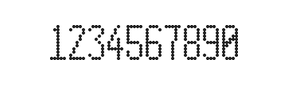 5×11数字点阵字体 ddN511AA1410