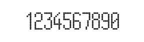 5×11数字点阵字体 ddN511AA1411