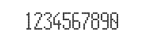 5×11数字点阵字体 ddN511AA1412