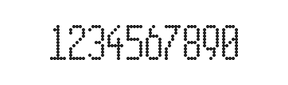 5×11数字点阵字体 ddN511AA1413