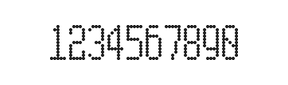 5×11数字点阵字体 ddN511AA1414