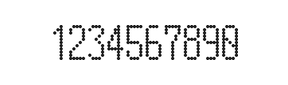 5×11数字点阵字体 ddN511AA1416