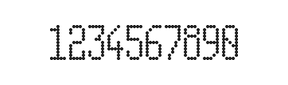5×11数字点阵字体 ddN511AA1418