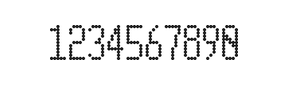 5×11数字点阵字体 ddN511AA1429