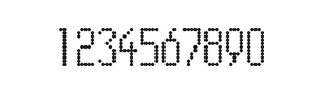 5×11数字点阵字体 ddN511AA1430