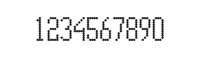 5×11数字点阵字体 ddN511AA1435