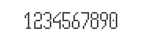 5×11数字点阵字体 ddN511AA1436