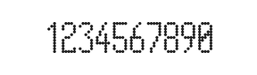 5×11数字点阵字体 ddN511AA1443
