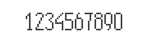 5×11数字点阵字体 ddN511AA1445