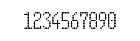 5×11数字点阵字体 ddN511AA1453