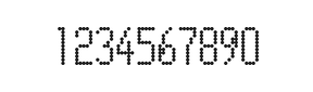 5×11数字点阵字体 ddN511AA1454