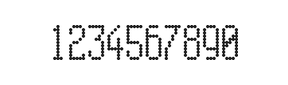 5×11数字点阵字体 ddN511AA1463