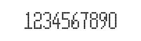 5×11数字点阵字体 ddN511AA1470