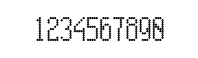5×11数字点阵字体 ddN511AA1473