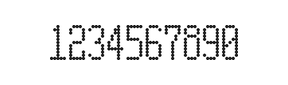 5×11数字点阵字体 ddN511AA1474