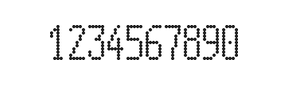 5×11数字点阵字体 ddN511AA1478