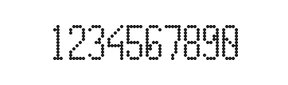 5×11数字点阵字体 ddN511AA1479