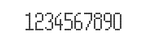 5×11数字点阵字体 ddN511AA1485