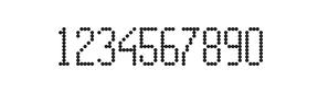 5×11数字点阵字体 ddN511AA1489
