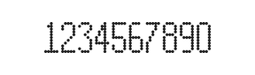 5×11数字点阵字体 ddN511AA1492