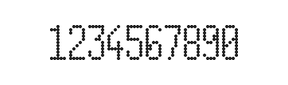 5×11数字点阵字体 ddN511AA1498