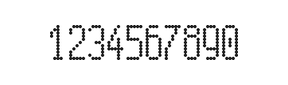 5×11数字点阵字体 ddN511AA1501