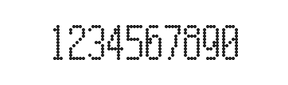 5×11数字点阵字体 ddN511AA1505