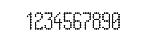 5×11数字点阵字体 ddN511AA1507