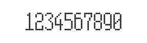 5×11数字点阵字体 ddN511AA1508