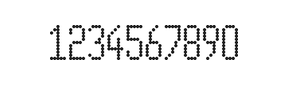 5×11数字点阵字体 ddN511AA1512