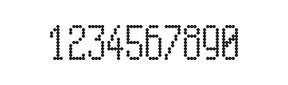 5×11数字点阵字体 ddN511AA1513