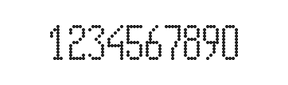 5×11数字点阵字体 ddN511AA1515