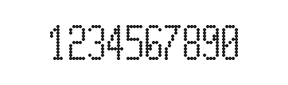 5×11数字点阵字体 ddN511AA1518
