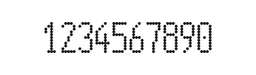 5×11数字点阵字体 ddN511AA1522
