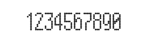 5×11数字点阵字体 ddN511AA1527