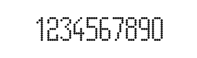 5×11数字点阵字体 ddN511AA1529