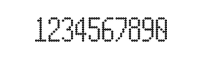 5×11数字点阵字体 ddN511AA1531