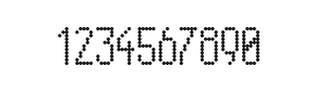 5×11数字点阵字体 ddN511AA1532