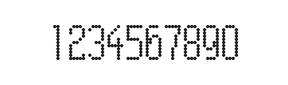 5×11数字点阵字体 ddN511AA1534