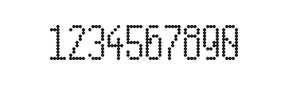 5×11数字点阵字体 ddN511AA1536