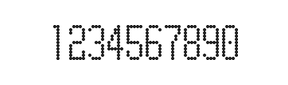 5×11数字点阵字体 ddN511AA1539